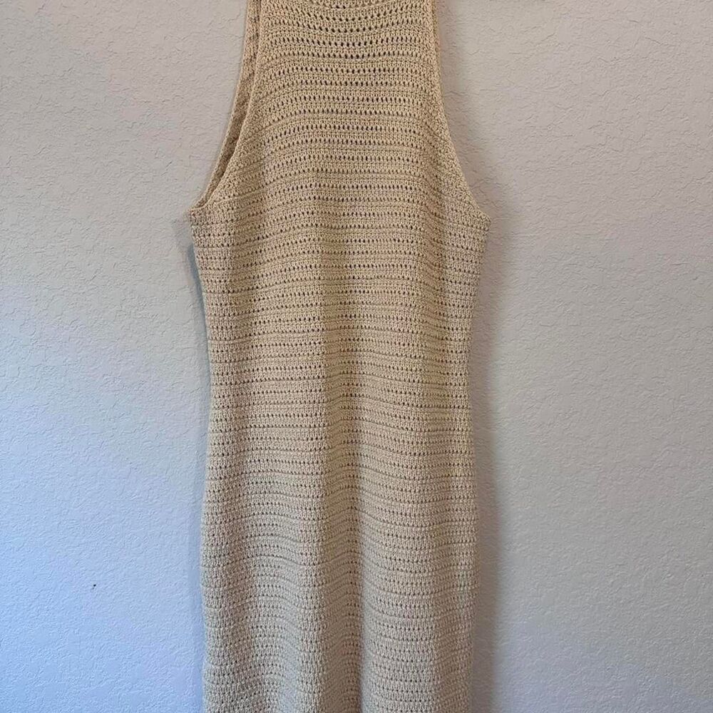 Banana-republic Women's Cream and Tan Dress